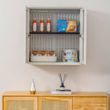 ADDOK Resin Wall Cabinet, 30.2 Inch Outdoor Storage Cabinet with Doors,Lockable Cabinet for Garage, Kitchen, Tool Room, Waterproof Storage Shed ADDOK