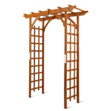 SCENDOR 82.6" High x 63.4'' Wide Wooden Garden Arbor, Trellis Plants Support with Durable Wood Use, Pergola for Garden Backyard, Lawn for Outdoor SCENDOR