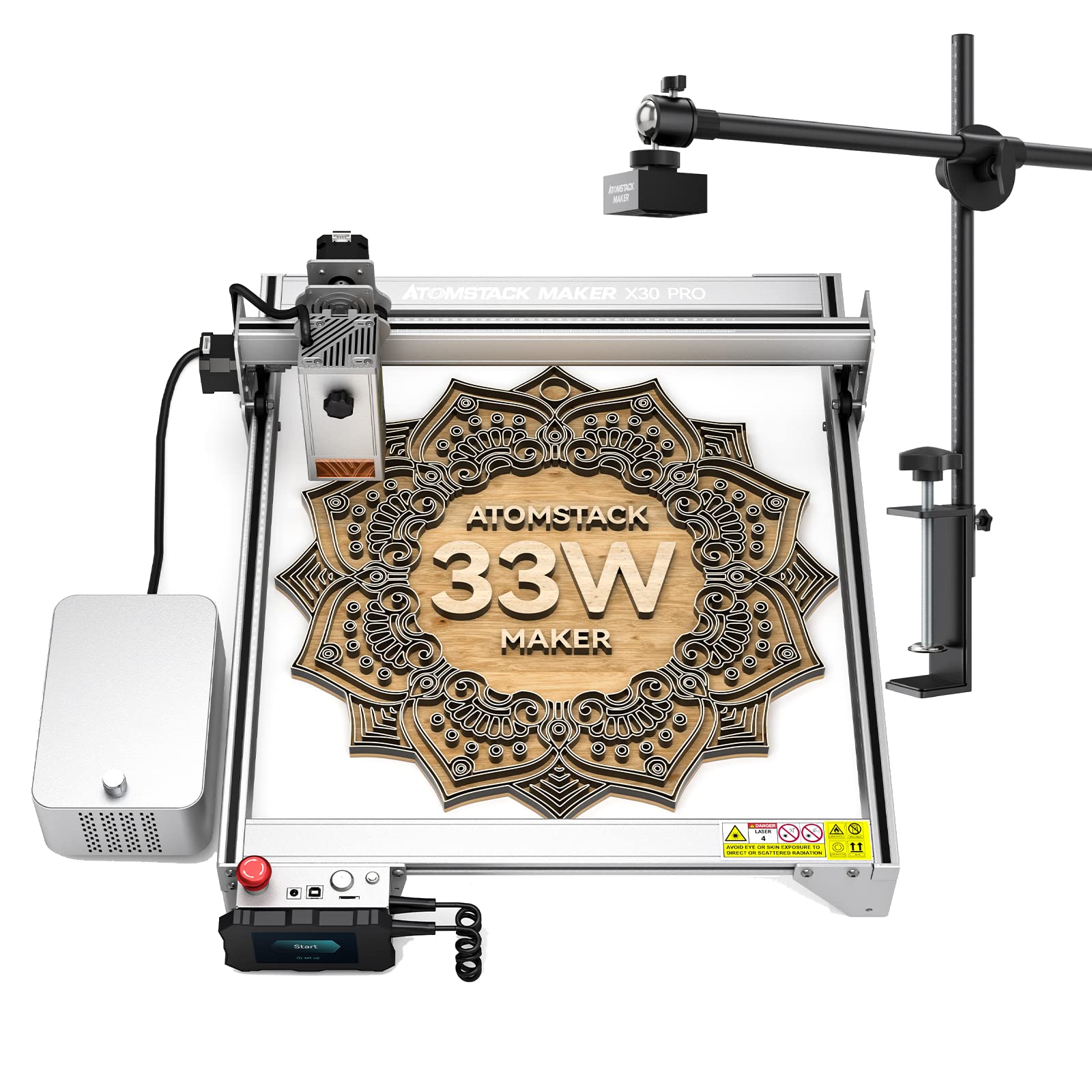 ATOMSTACK X30 PRO Laser Engraver Cutter with AC1 Camera - 160W Laser Engraving Machine for Wood and Metal with AC1 Lightburn Camera Precise - WoodArtSupply