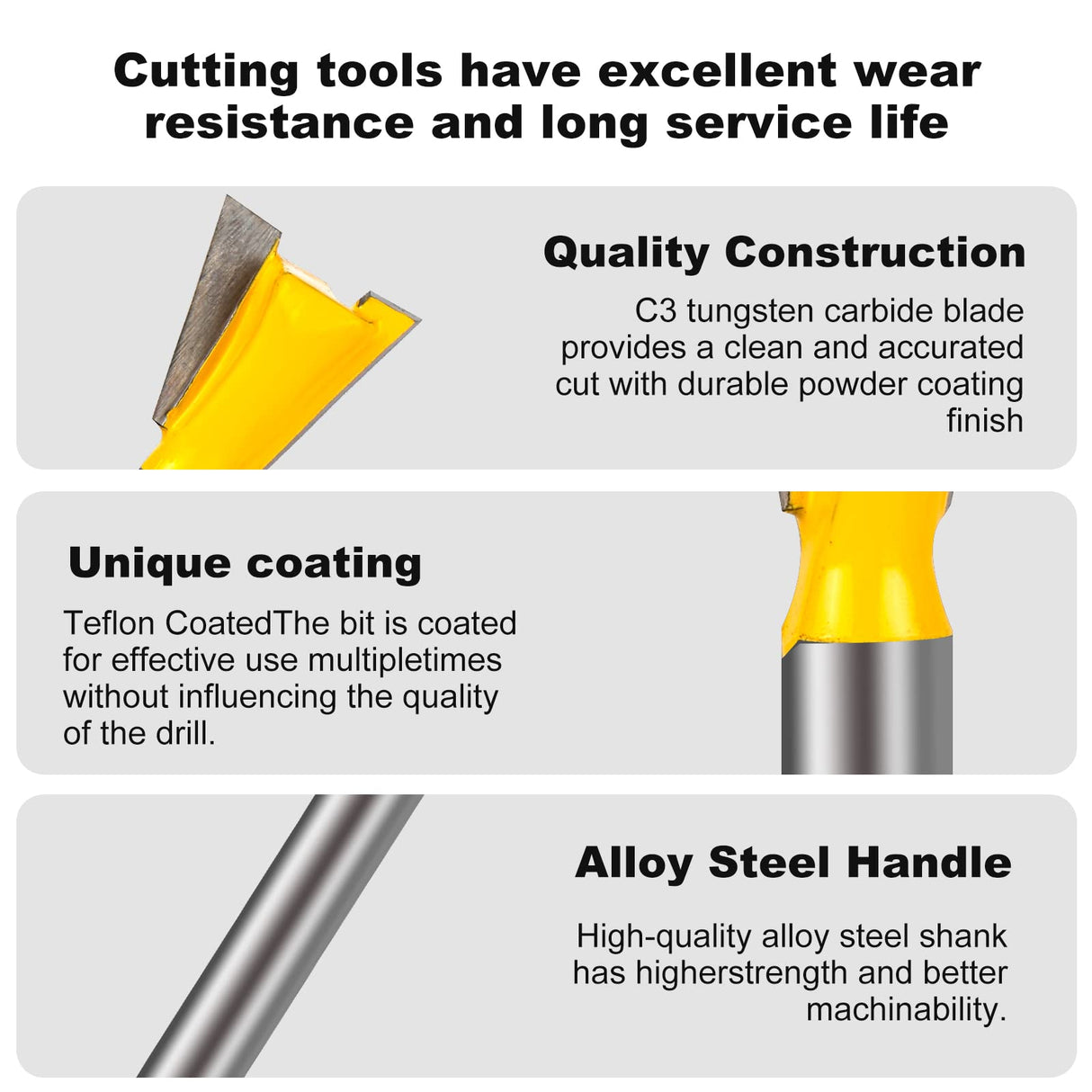 Yueqing Zhongji 1/4 Inch Shank Dovetail Router Bit Set 1/4"3/8"1/2" 5/8" Dovetail Router Bit-1/4"Shank -4PCS Yueqing Zhongji