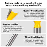 Yueqing Zhongji 1/4 Inch Shank Dovetail Router Bit Set 1/4"3/8"1/2" 5/8" Dovetail Router Bit-1/4"Shank -4PCS Yueqing Zhongji