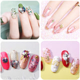 editTime 6 Wheels Mixed Sparkle Nail Art Rhinestones Diamonds Crystals Beads Artificial Pearls and Gold Silver Nail Studs Gems Metal Rivets Charms editTime