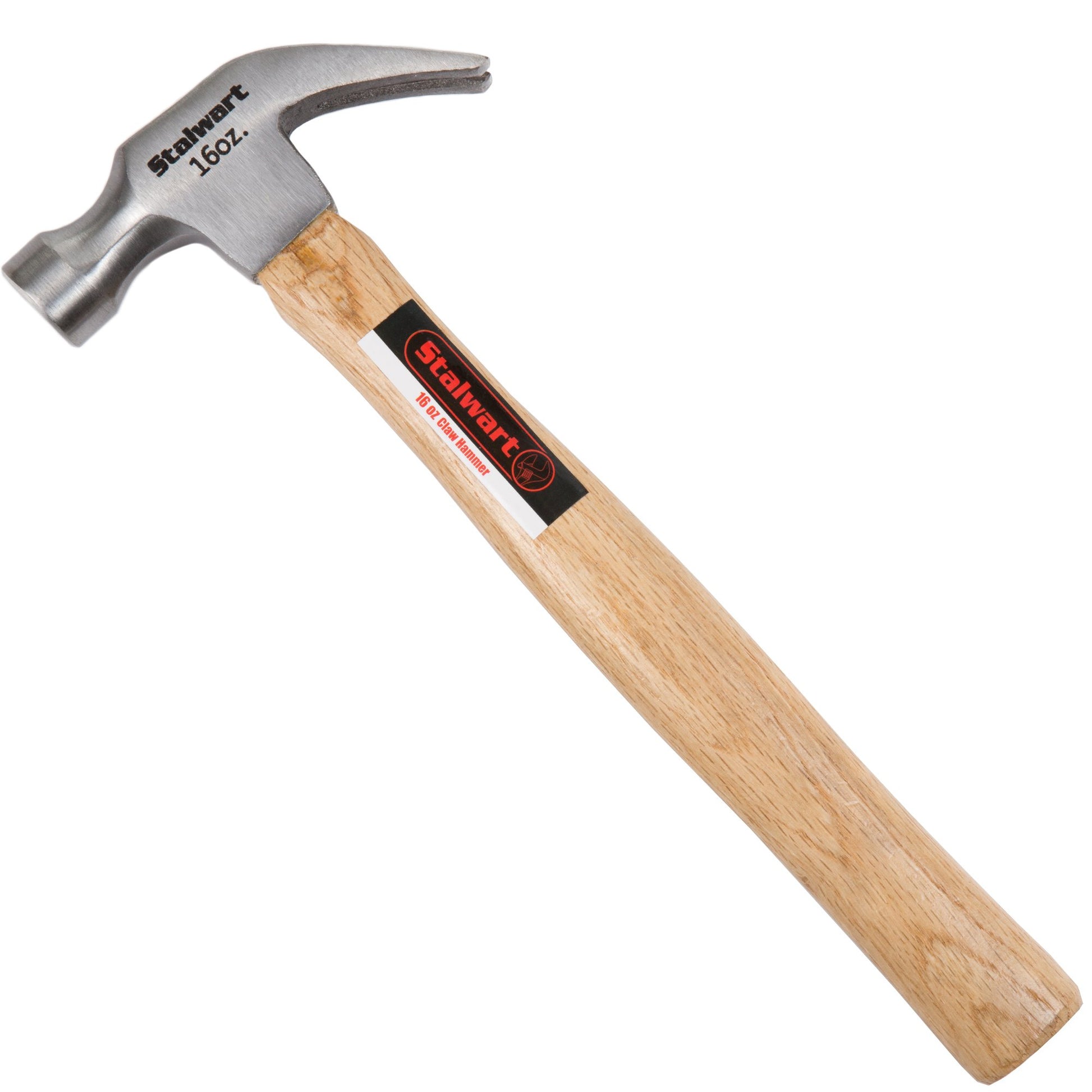 16 Ounce Claw Hammer – Basic Hand Tool for DIY and Woodworking with Natural Wood Anti-Vibration Handle and Drop Forged Steel Head by Stalwart - WoodArtSupply