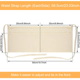 JenPen 4 Pieces 2-Pocket Canvas Work Waist Apron Unisex Tool Apron Washable Utility Apron for Woodworkers, Artists, and Other Craftspeople(Khaki and JenPen