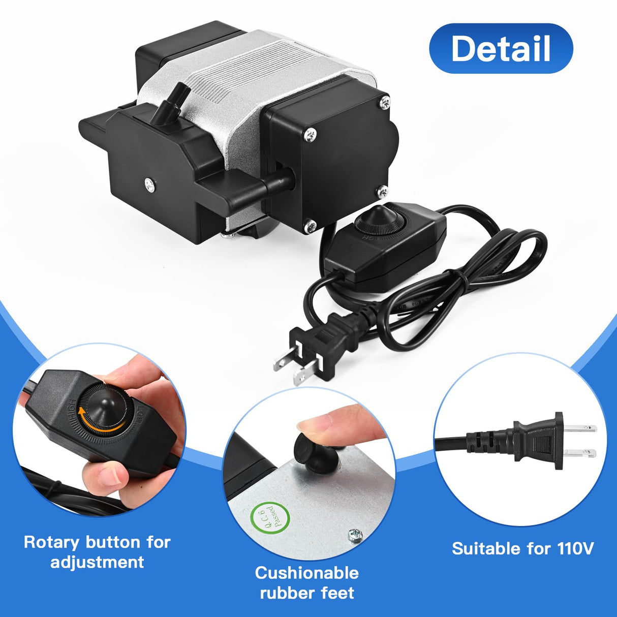 Ktondic Air Assist for Laser Engraver, 30 L/Min Output and Strong Airflow Air Assist for D1 and D1 Pro Laser Engracer Machine, Low Noise Air Assist ktondic