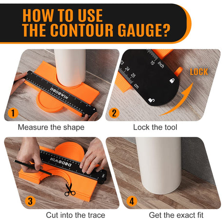 dodowin Contour Gauge, Men Gifts for Christmas, Stocking Stuffers for Him Dad Husband Boyfriend, Shape Duplicator Gadgets Flooring Tools for Tile dodowin