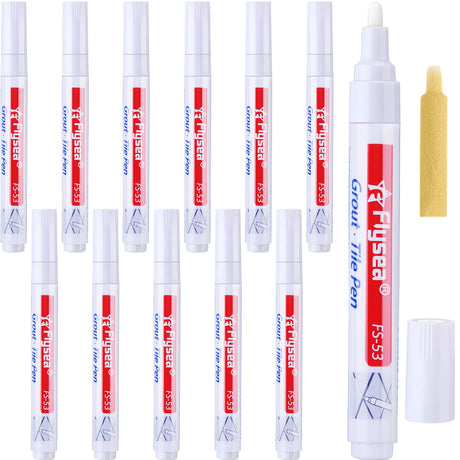 12 Pieces Grout Tile Pen Grout Restorer Pen Renew Repair Marker for Tile Wall Floor (White) Outus