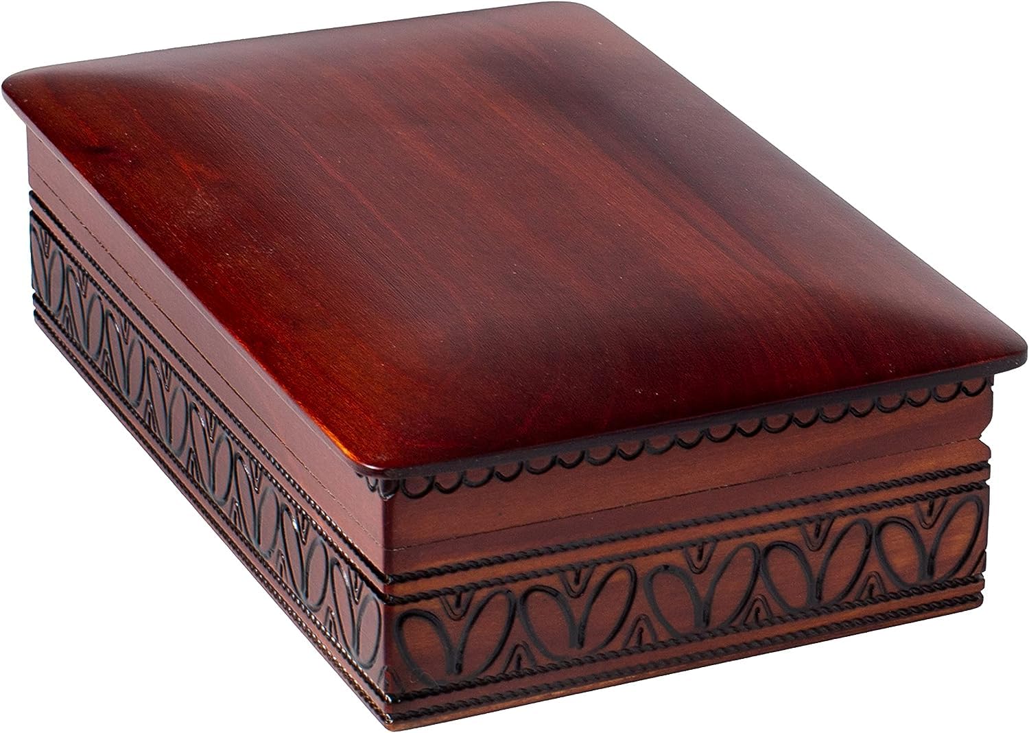 JEWELRY WOODEN BOX Handmade Linden Wood Keepsake, Made in Poland Enchanted World of Boxes