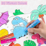 Shuttle Art Tempera Paint Sticks Bundle, Set of 30 Colors Tempera Paint Sticks + 10 Colors Dot Markers Shuttle Art