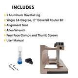 General Tools Woodworking Dovetail Jig - 12" Template Kit for Furniture & Wood Cabinet Making,Gold General Tools