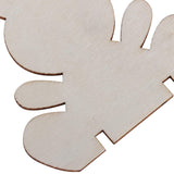 90Pcs Wooden Bunny Cutouts Rabbit Wood Chip Unfinished Craft DIY Home Decoration 3D Ornament Blank for Graffiti Smooth Hztyyier