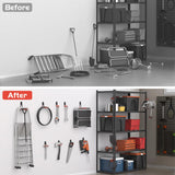 WALMANN 12PCS Garage Storage Hooks, Wall Mount Utility Hooks for Tools, Ladders, Cords, Folding Chairs, Shovels and Rakes, Shelving Hooks for Keyhole WALMANN