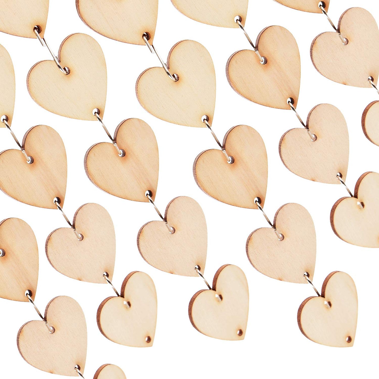 240 Pieces in Total, Christmas Wooden Ornaments Heart Tags Round Wood Discs with Holes and S Hook Connectors for Birthday Boards, Valentine, Chore