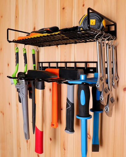 UNITEDPOWER Wall Mounted Power Tool Organizer Holder, Heavy Duty Utility Storage Rack for Battery Powered Hand Tools, Cordless Drill Rack and Tool - WoodArtSupply