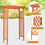 Giantex 88inch Wood Garden Arbor, Wedding Arch for Outdoor Patio Wedding Bridal Party Prom Decoration, Garden Trellis Pergola Arbor for Climbing Giantex
