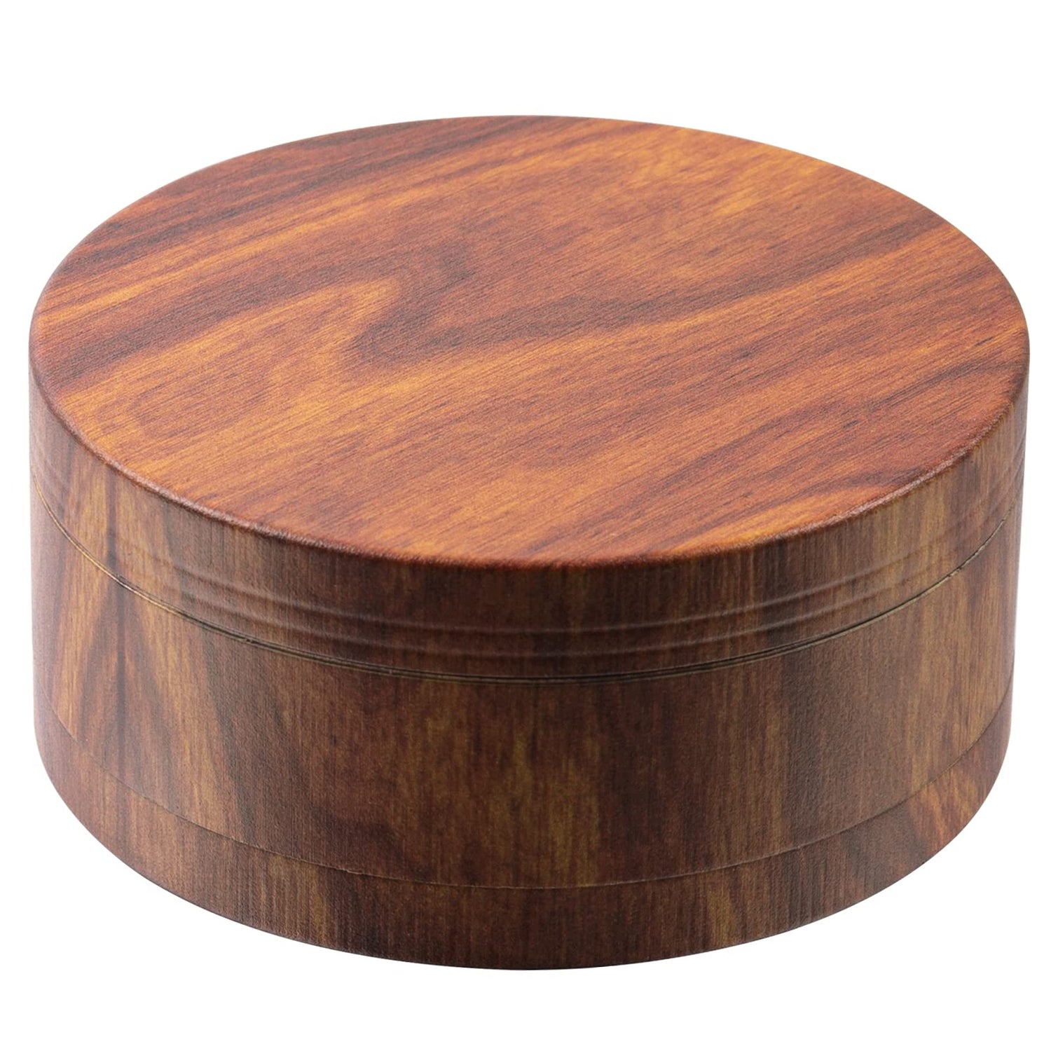 KINGTOP 3 Inch Large Spice Grinder, Zinc Alloy Mills (Wood Grain Brown) KINGTOP