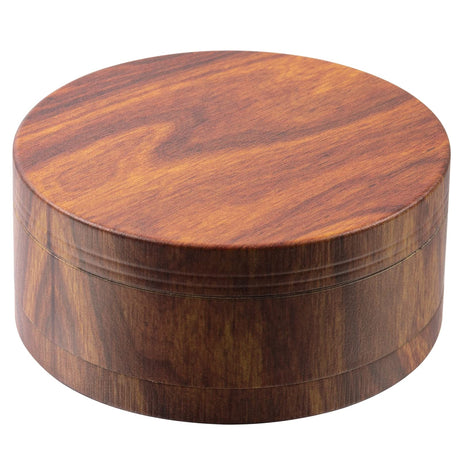 KINGTOP 3 Inch Large Spice Grinder, Zinc Alloy Mills (Wood Grain Brown) KINGTOP