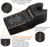 PECHAM 24PCS Universal Wood Metal Oscillating Multitool Quick Release Saw Blades Fit Porter Cable Black & Decker Rockwell Ridgid Ryobi Milwaukee PECHAM