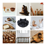 DEEFIINE 4 Inch Wood Lathe Chuck Set 1" x 8 tpi & 3/4"x16TPI Adapter, Self Centering 4 Jaw Wood Turning Chuck DEEFIINE