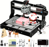 Genmitsu CNC 3018-PRO Router Kit GRBL Control 3 Axis Plastic Acrylic PCB PVC Wood Carving Milling Engraving Machine, XYZ Working Area 300x180x45mm Genmitsu
