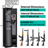KAER Gun Safe,Rifle Safe,Gun Safes for Home Rifle and Pistols,Gun Security Cabinet,Gun Cabinet for Rifles and Shotguns with Removable Storage Shelf KAER