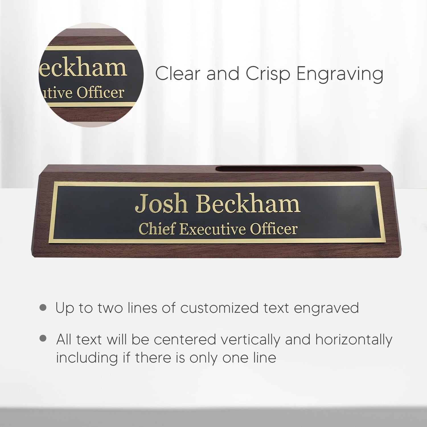 Business Wood Name Plate for Desk | Custom Desk Name Plate Personalized Gift for Office, The Perfect Engraved Name Plaque By Engraving International ENGRAVING INTERNATIONAL IF YOU CRAVE IT. ENGRAVE IT