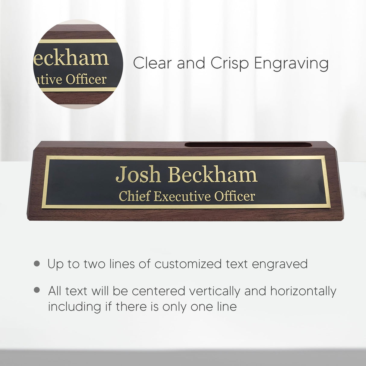 Business Wood Name Plate for Desk | Custom Desk Name Plate Personalized Gift for Office, The Perfect Engraved Name Plaque By Engraving International ENGRAVING INTERNATIONAL IF YOU CRAVE IT. ENGRAVE IT