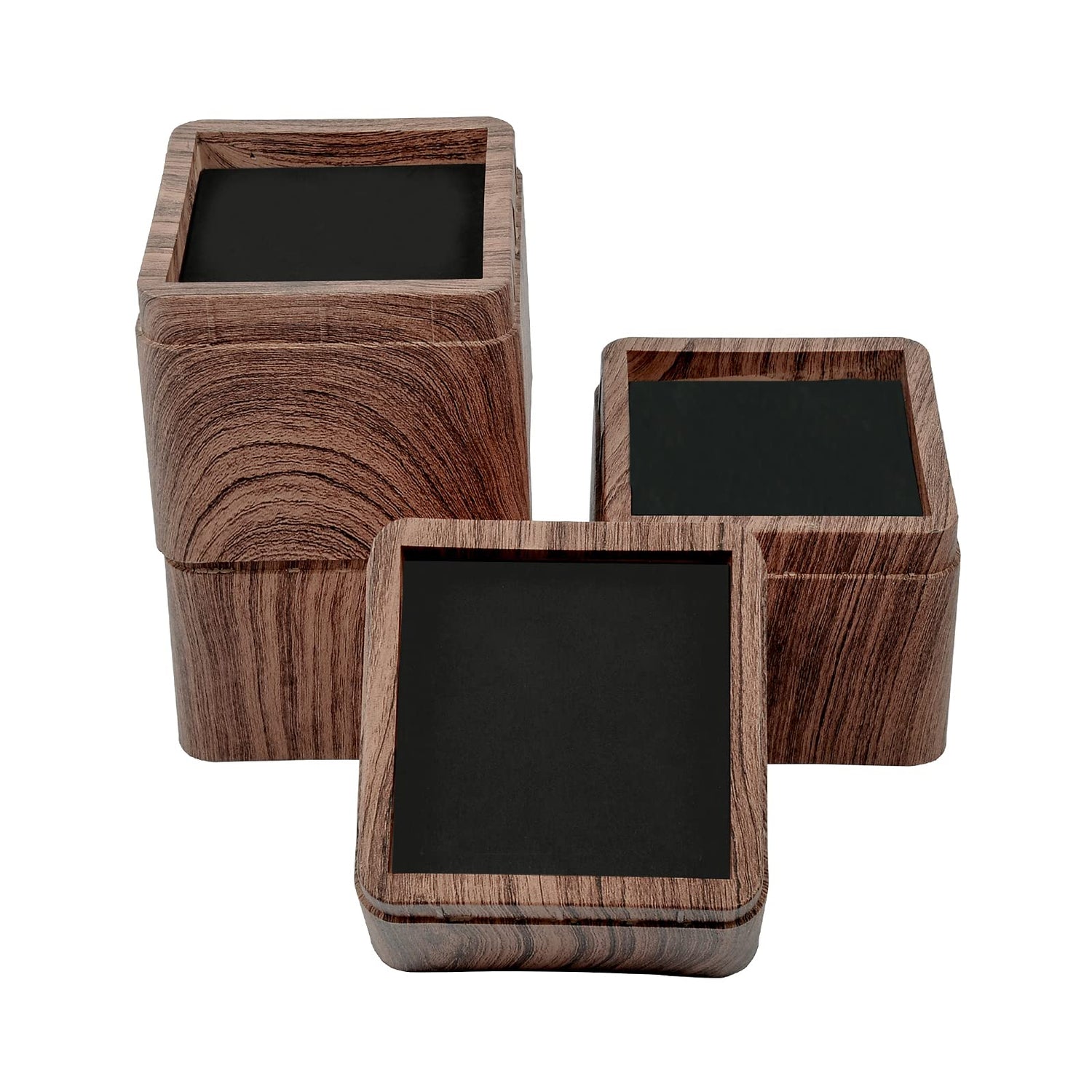 BTSD-home 3 Inch Wood Bed Risers Furniture Risers Bed Frame Lifters in Heights of 3 or 6 Inch Heavy Duty Set of 4 Square BTSD-home