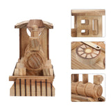 BESPORTBLE Wooden Crafts Wood Steam Train Figurine Train Model Retro Locomotive Ornaments Steampunk Statue Train Gifts Wood Crafts Desktop Decor for BESPORTBLE