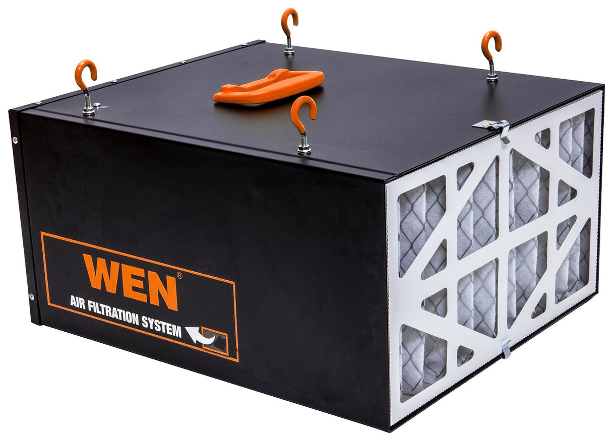 WEN 3410 3-Speed Remote-Controlled Air Filtration System (300/350/400 CFM), Basic w/ RF Remote (400 CFM) , Black WEN