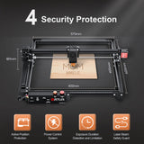 ORTUR Laser Master 2 Pro S2 LU2-10A,10W Output Power Laser Engraver and Cutter, 0.05 x 0.1mm Compressed Spot Laser Engraver for Wood and Metal, 400 x Ortur