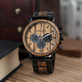 BOBO BIRD Mens Personalized Engraved Wooden Watche, Stylish Wood & Stainless Steel Combined Quartz Casual Wristwatches for Men Family Friends BOBO BIRD