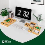 ROYAL CRAFT WOOD Luxury Bamboo Storage Box, Bin Set - Multi-Use Drawer Organizer for Kitchen, Bathroom, Office Desk, Makeup, Jewelry (8 Boxes) ROYAL CRAFT WOOD