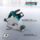Makita XPS01PTJ 18-Volt X2 LXT Lithium-Ion (36V) Brushless Cordless 6-1/2 inch Plunge Circular Saw Kit (5.0Ah) with 199140-0 39 inch Guide Rail(Sold Makita