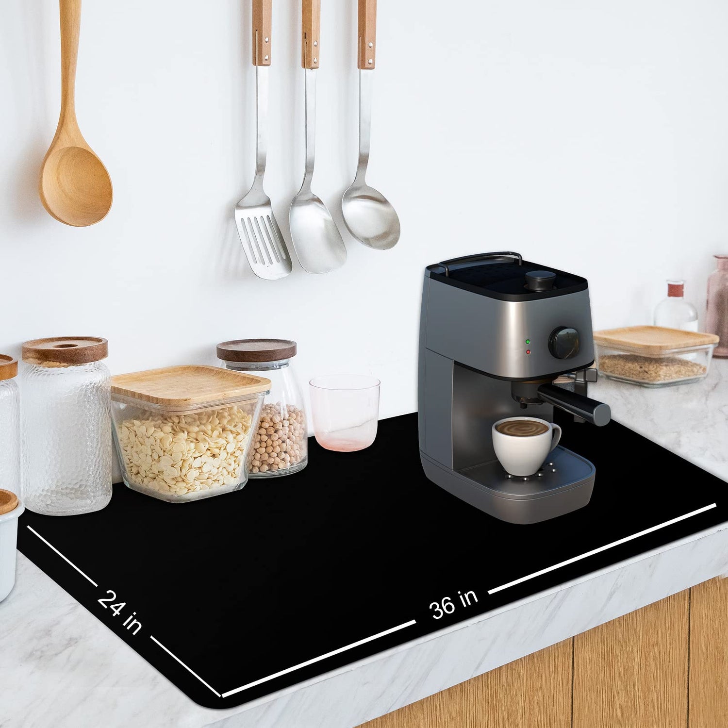 36x24 Inch Extra Large Silicone Table Protector Craft Mat for Painting, Clay, Projects, Arts and Crafts, Soldering and Resin. (Black) Cattolo