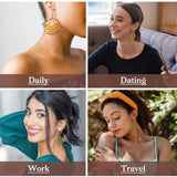 Beadthoven Wooden Earring Making Kit for Adults 12 Styles Hollow Filigree Wood Pendants Geometric Dangle Earrings Unfinished Wooden Charms with BB Beadthoven