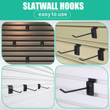 Yaocom 200 Pcs Slatwall Hooks Bulk Metal Slat Wall Hanging Hooks Panel Display Hooks Slatwall Hooks and Hangers for Garage Shop Retail Display Yaocom