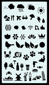 Dotted Journal Stencil Set (Over 300 designs that are great for bullet journaling, planners, and notebooks) (English, Telugu and German Edition) PETER PAUPER PRESS