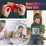 5.5" x 8.5" Sketchbook Set, Top Spiral Bound Sketch Pad, 2 Packs 100-Sheets Each (68lb/100gsm), Acid Free Art Sketch Book Artistic Drawing Painting Fuxi