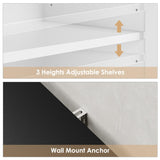 FOTOSOK Sideboard Buffet Cabinet with Storage, 55" Large Kitchen Storage Cabinet with 2 Drawers and 4 Doors, Wood Coffee Bar Cabinet Buffet Table for FOTOSOK