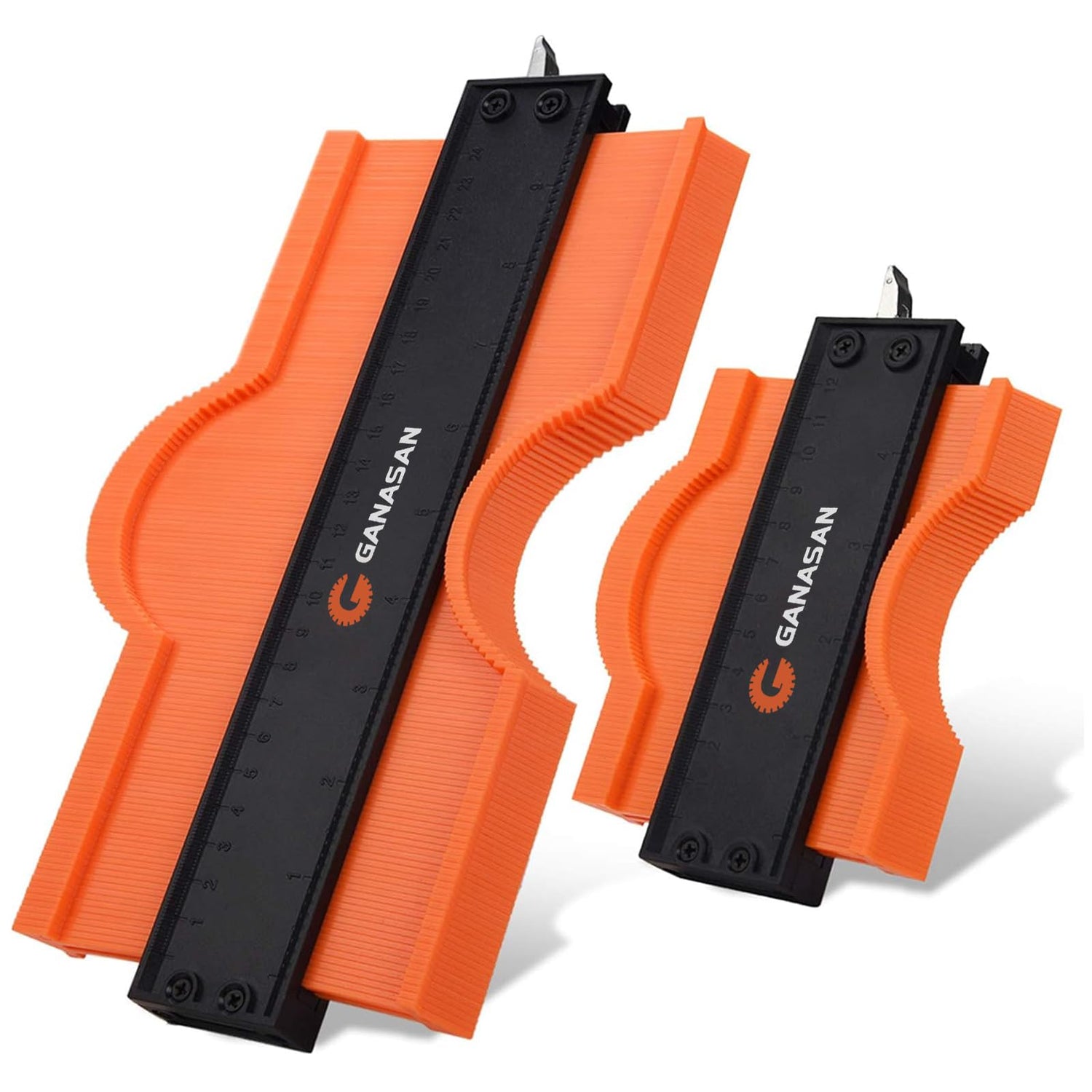 Contour Gauge with Lock|10+5 Inch Construction Rulers Measure Tool for Corners and Contoured, Handyman DIY Woodworking Tools, Construction Carpenter GANASAN