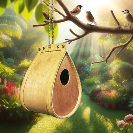 Pollinating Palace - Outdoor Hanging Wooden Bird House,Outdoor Birdhouse for Hummingbirds, Bluebirds and Finch Cardinals, Songbirds, Birdhouse GardeningProducts4Less