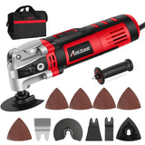 AVID POWER Oscillating Tool, 3.5-Amp Oscillating Multi Tool with 4.5° Oscillation Angle, 6 Variable Speeds and 13pcs Saw Accessories, Auxiliary AVID POWER