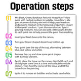 6 Pieces Flower Pour Cup for Paint Pouring 6/7/8/9/10 Slot Acrylic Paint Tools Fluid Painting Supplies Flower Strainer for DIY Pouring Paint and Vesici