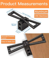 YOSELIN Dovetail Jig Wheel Marking Gauge Plus Woodworking Tools Tool Set Including 2 Cutters 1 Pencil 1 Anodized Aluminum Dovetail Marking Jig The YOSELIN