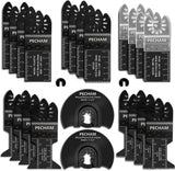 PECHAM 24PCS Universal Wood Metal Oscillating Multitool Quick Release Saw Blades Fit Porter Cable Black & Decker Rockwell Ridgid Ryobi Milwaukee PECHAM