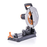 Evolution Power Tools R355CPS 14-Inch Chop Saw Multi Purpose, Multi-Material Cutting Cuts Metal, Plastic, Wood & More Miter Cut up to 45˚ Degrees TCT Evolution