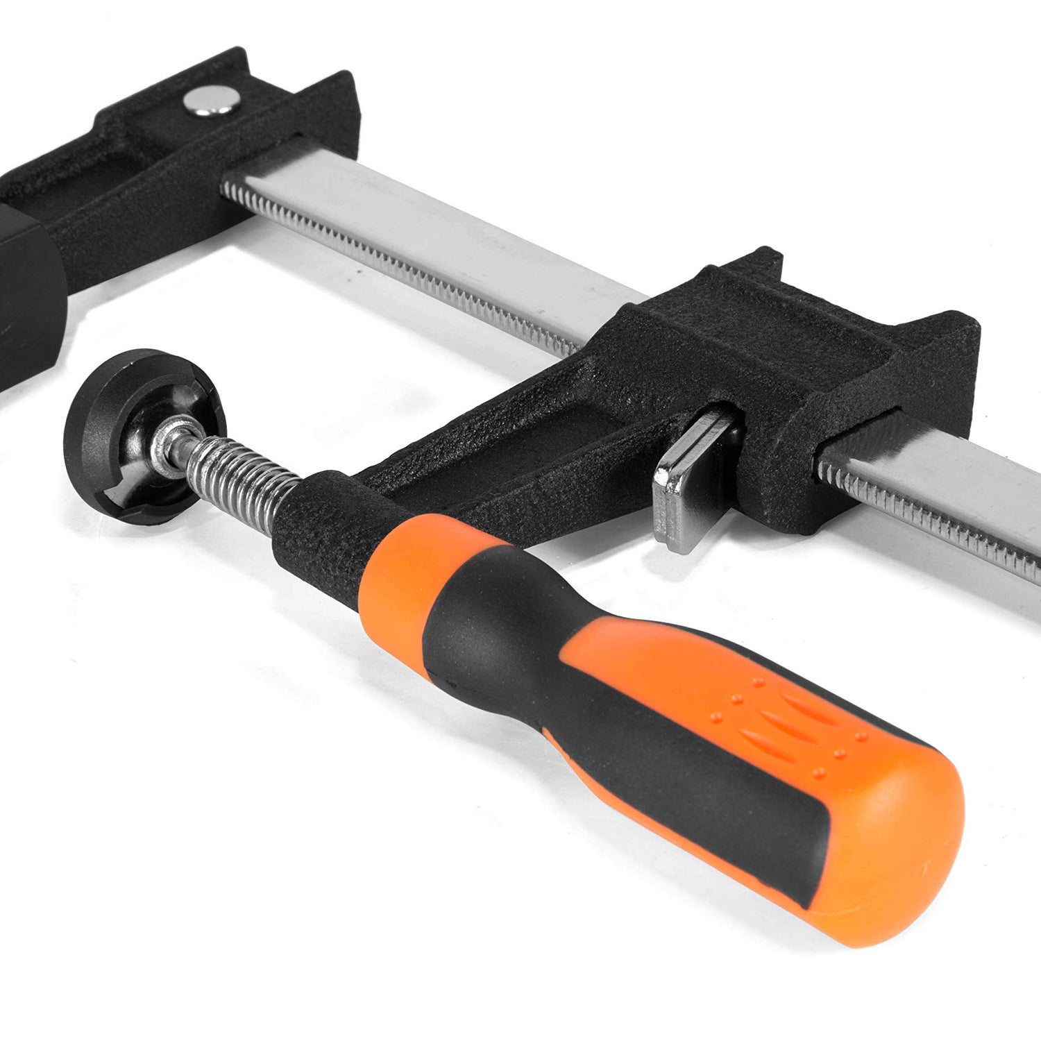 WEN 10206F2 Quick-Adjust 6-Inch Steel Bar Clamps with 2.5-Inch Throat and Micro-Adjustment Handle, Two Pack WEN