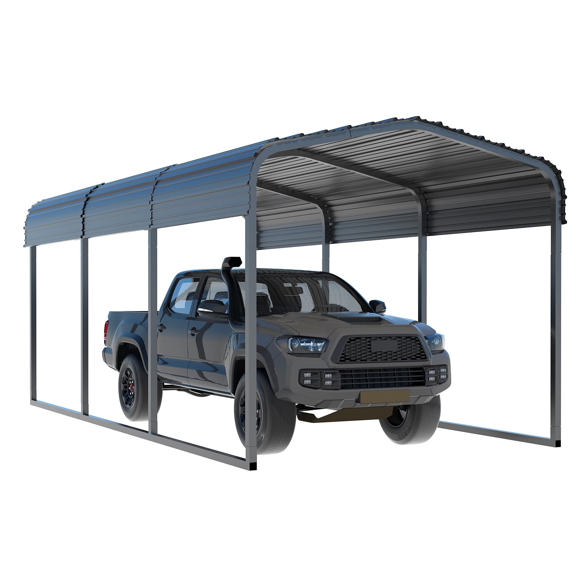 VEIKOU 10' x 15' Carport, Metal Carport with Heavy Duty Galvanized Steel Roof, Upgraded Large Outdoor Carport Canopy, Car Port for Car, Car Shelter & - WoodArtSupply