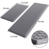 Kitchen Mat [2 PCS] Cushioned Anti-Fatigue Floor Mat, Waterproof Non-Skid Ergonomic Comfort Foam Rugs, Standing Mat for Kitchen, Floor,Office, Sink, SoftDuo